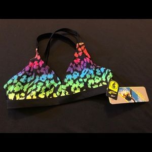 NWT Med 7/8 Girls Swim Bikini Top
